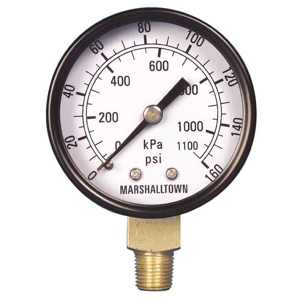Marsh Bellofram Pressure Gauge, Marshalltown Value Series
